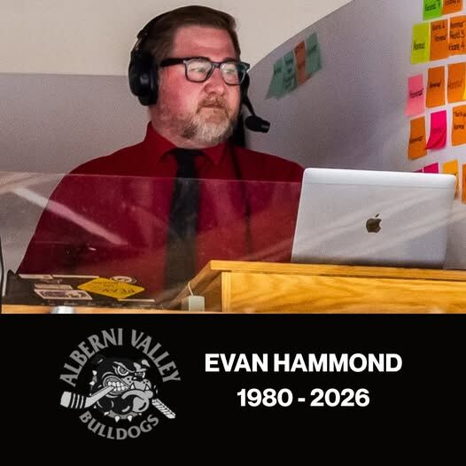 Evan “Hammer” Hammond, longtime Alberni Valley Bulldogs broadcaster, dead at 45