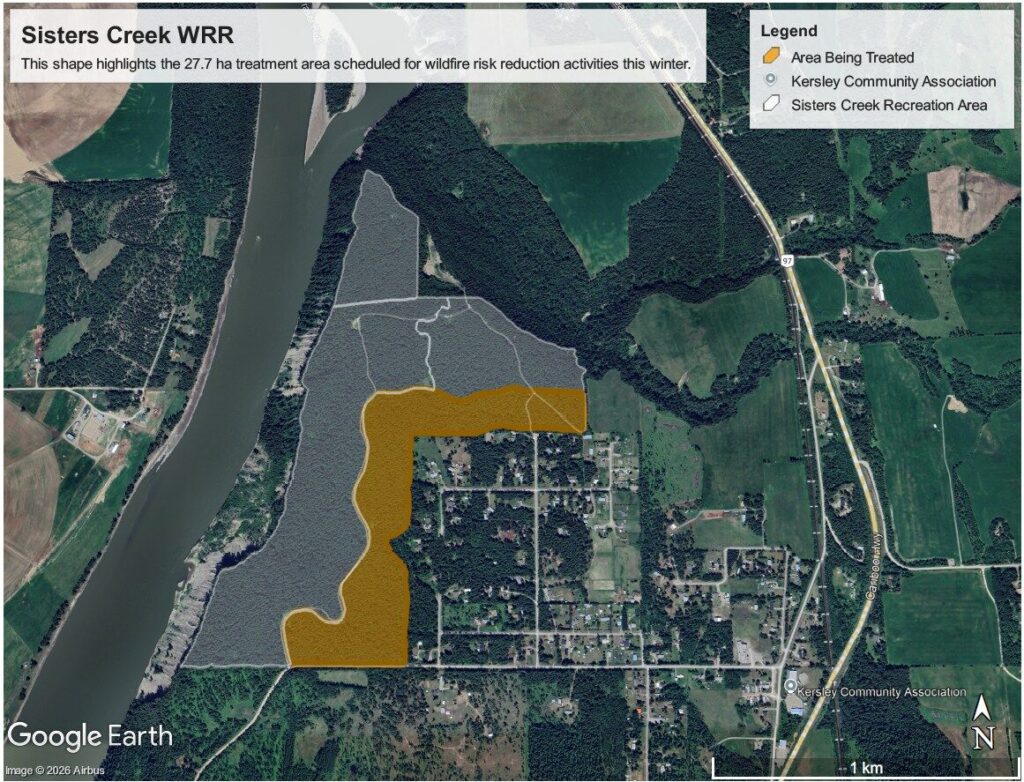 Wildfire Risk Reduction work to be done near Sisters Creek area in Kersley