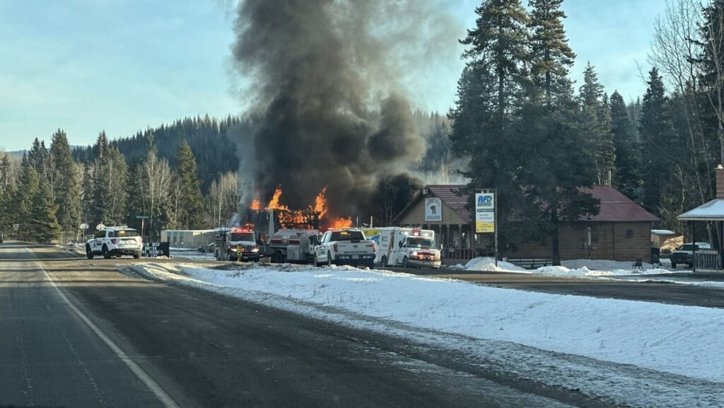 Old garage in Topley destroyed by fire