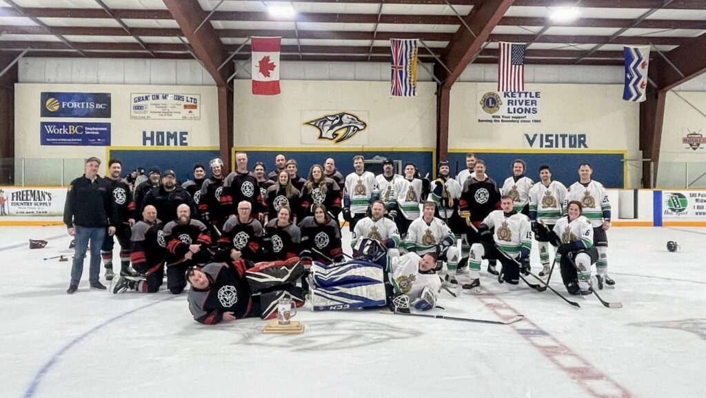 Midway RCMP take on firefighters in charity hockey showdown