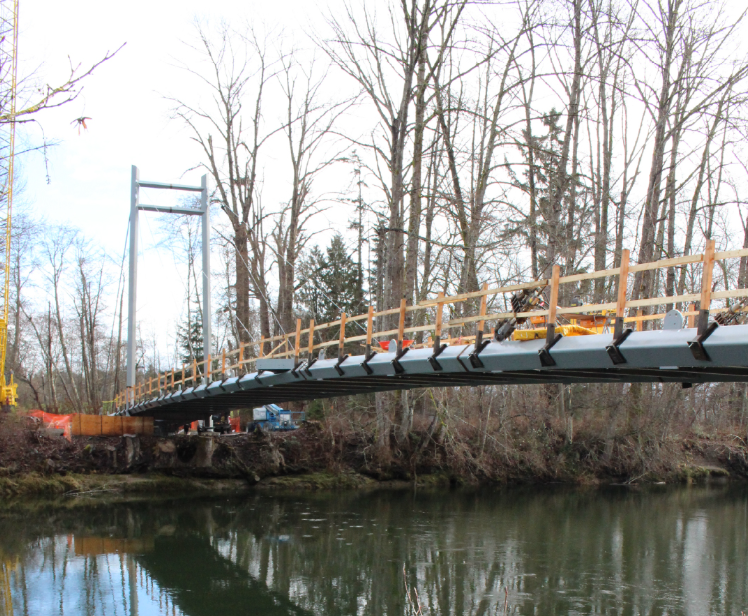 6th Street Bridge now connected across the Courtenay River