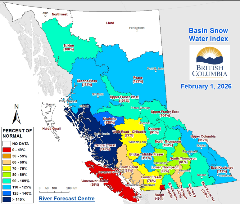 Vancouver Island snowpack lowest in B.C.