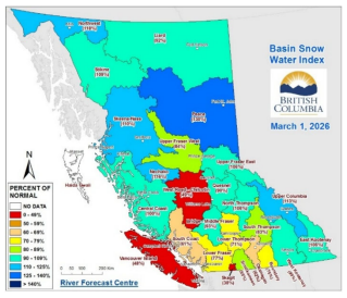 Snowpack levels in the Cariboo in the “sweet spot” according to BC River Forecast Centre