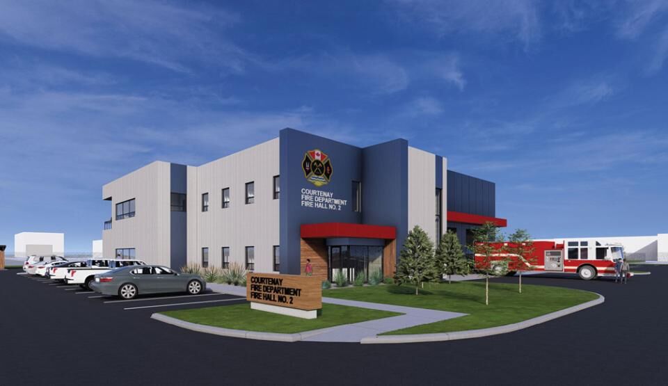 New design renderings, construction contract awarded for East Courtenay Fire Hall