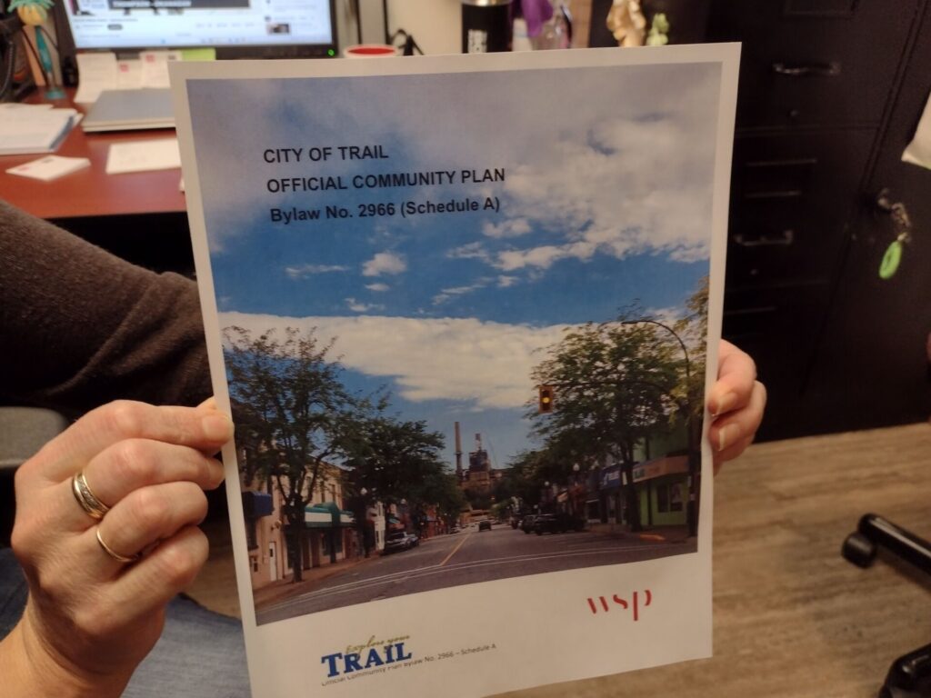 Trail drops sections from draft official community plan