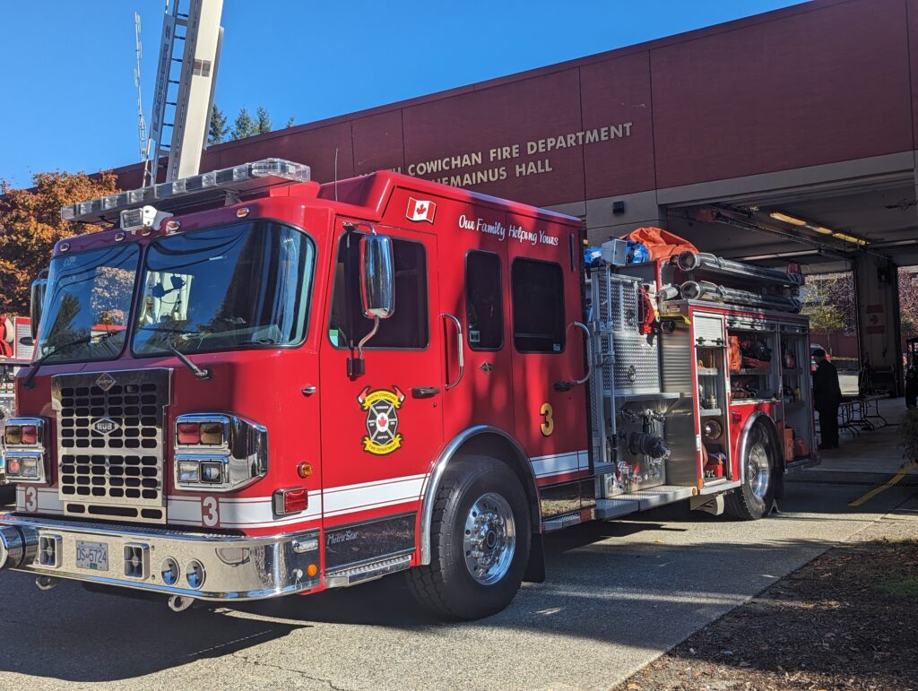 North Cowichan Fire Department touts new aerial ladder truck