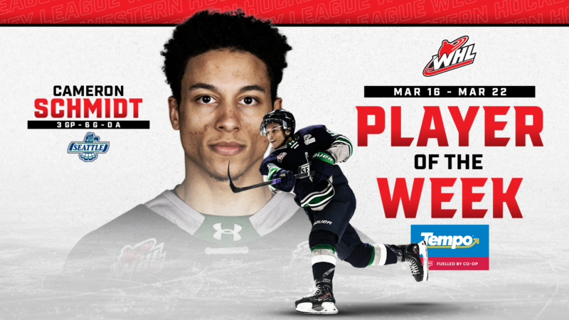 PG’s Cameron Schmidt named WHL Player of the Week